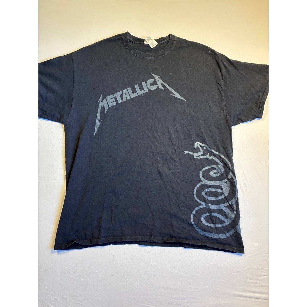 Metallica Black Album Snake Logo T-Shirt Gildan Ultra Cotton XL Men Music